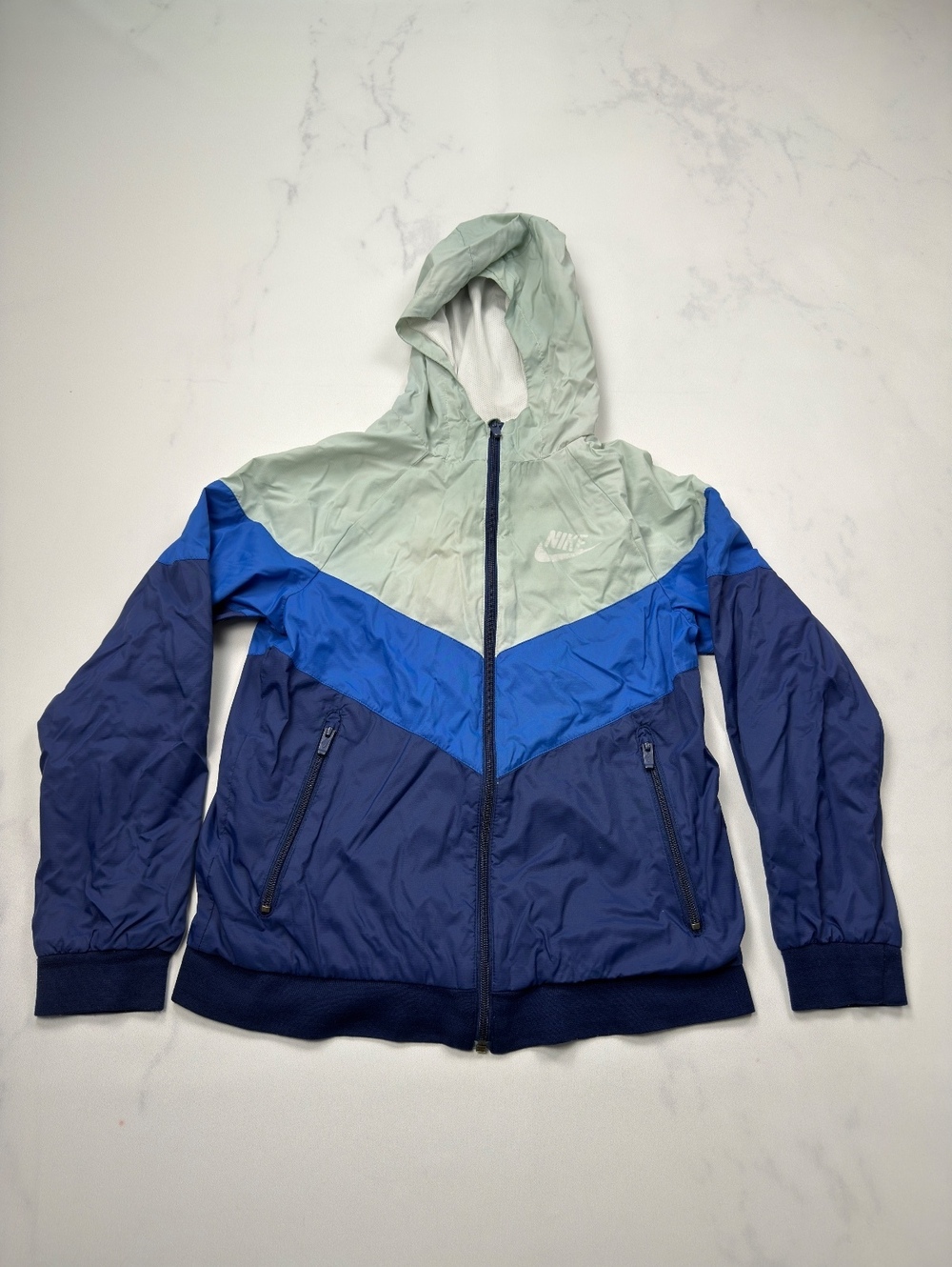 Nike Windbreaker Jacket Colorblock Hooded - Boys L